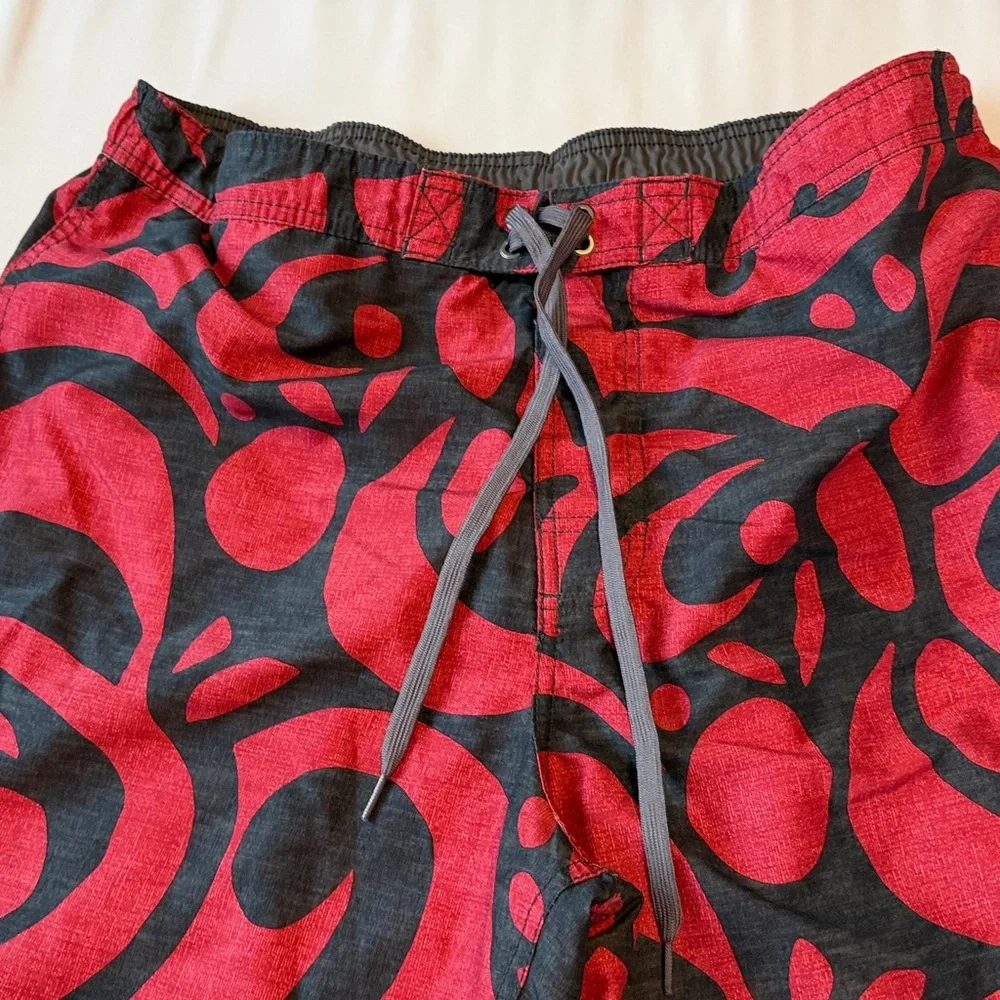 Men’s Merona Gray Elastic Waistband Swim Trunks